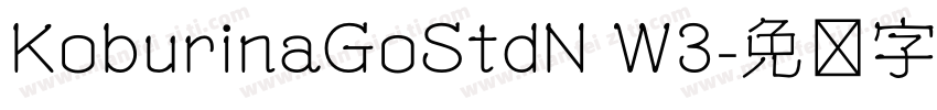 KoburinaGoStdN W3字体转换